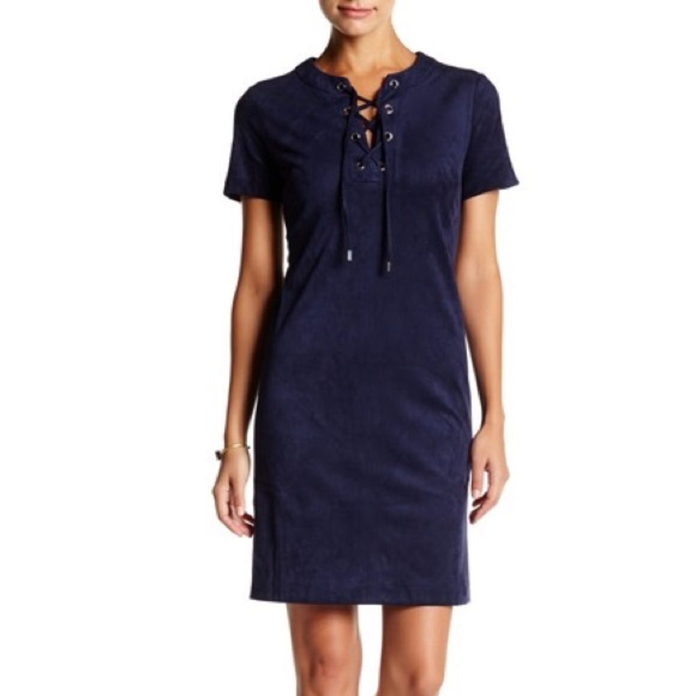Eliza J faux suede dress